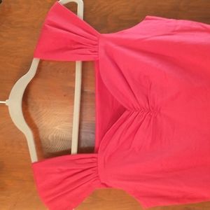 Bright red sweetheart neckline swing dress